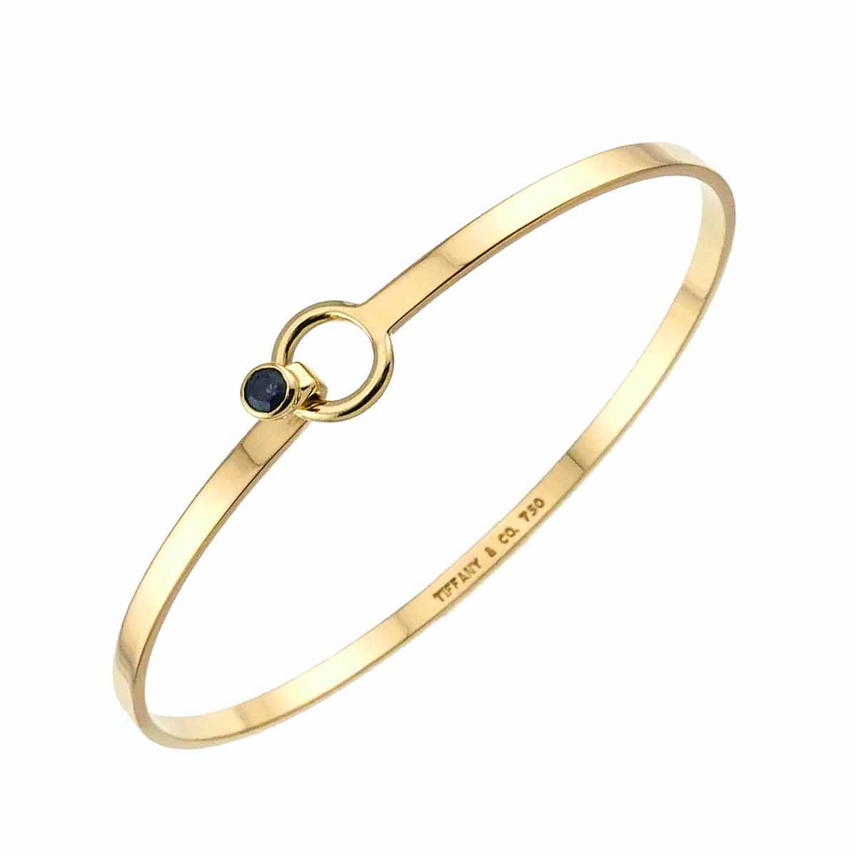 Sapphire Bangle Bracelet 18K YG 750