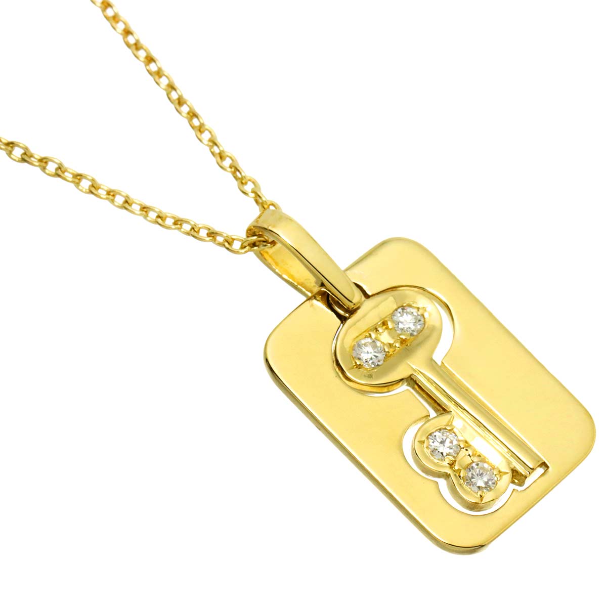 Diamond Necklace 18K Yellow Gold 750