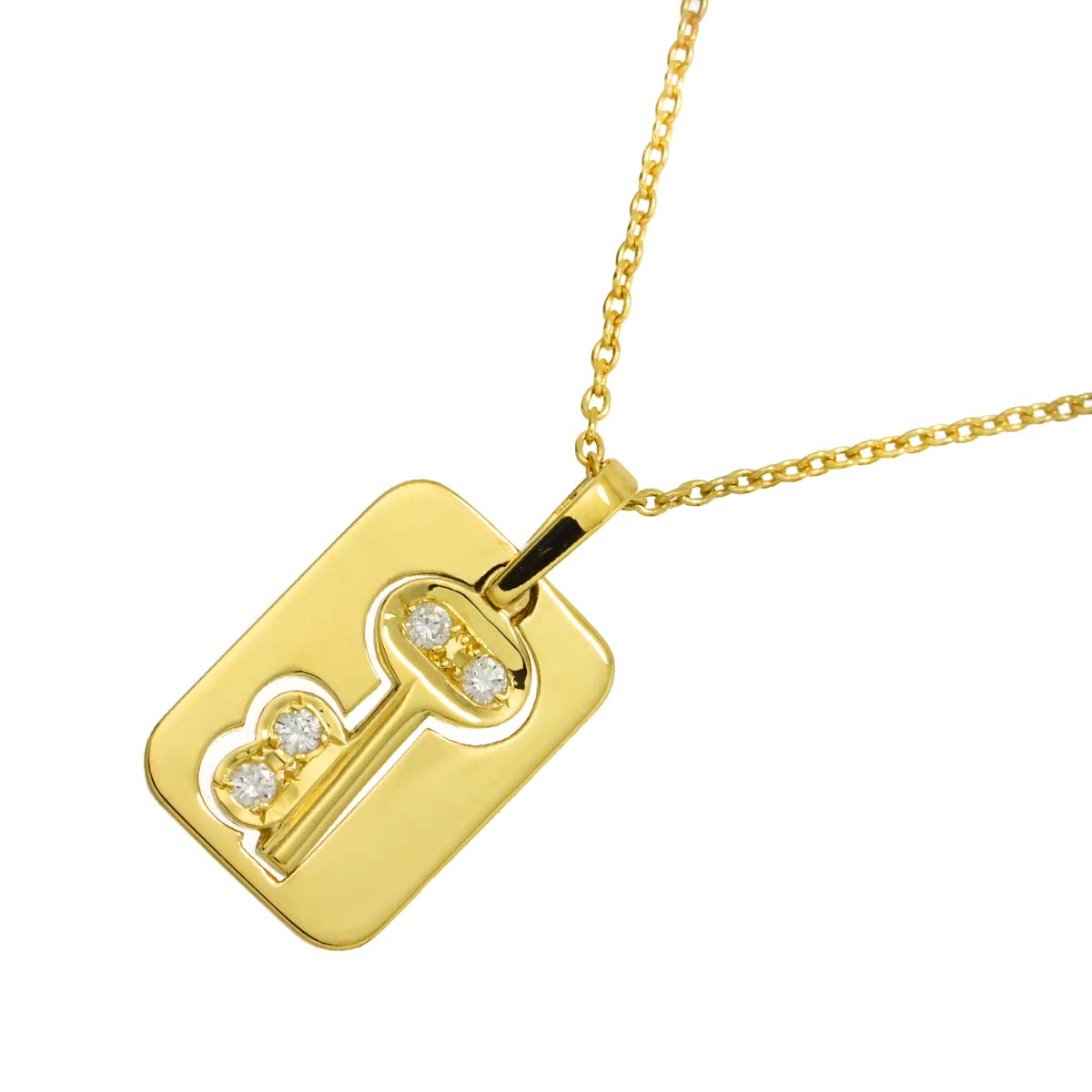 Diamond Necklace 18K Yellow Gold 750