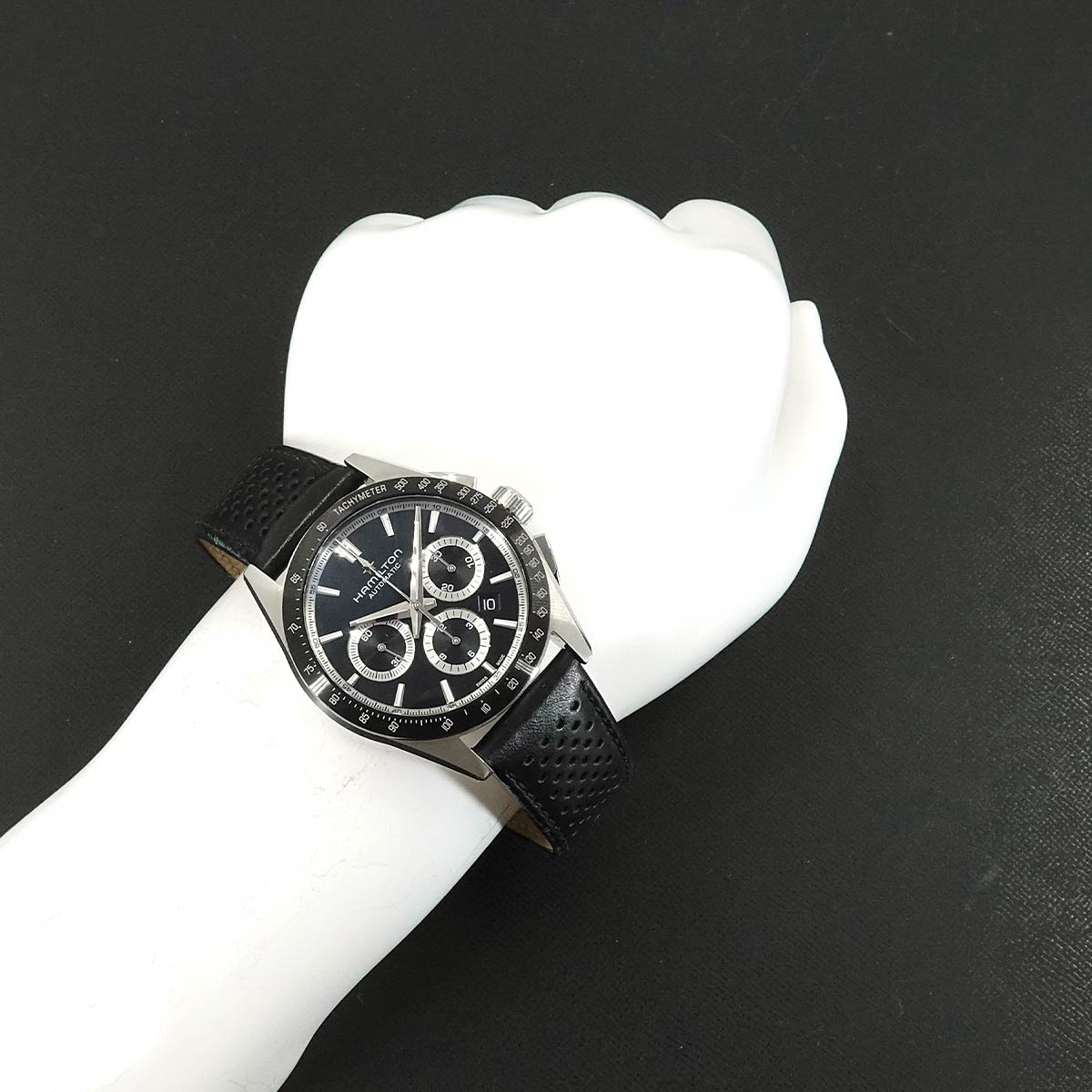 Jazzmaster performer H366060 Chronograph Date Black Dial