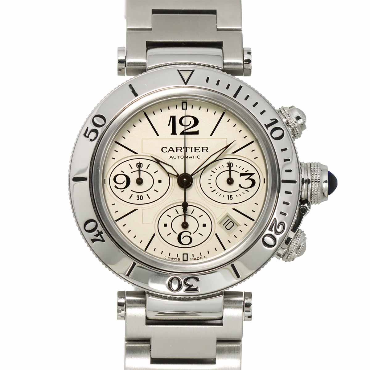 Pasha Seatimer Chronograph W31089M7 Automatic Silver Dial