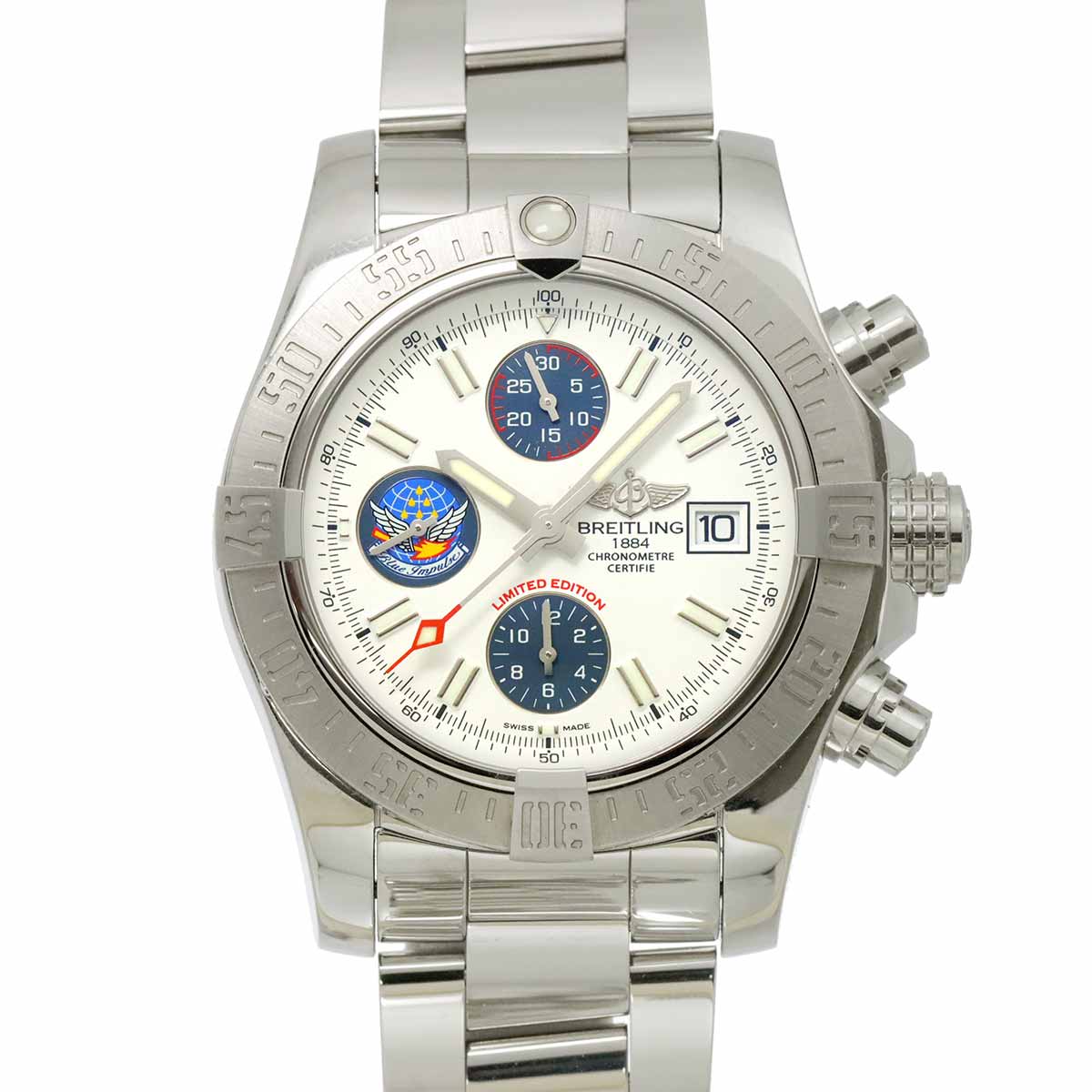 Avenger II Blue Impulse Chronograph A13381 Date White Dial