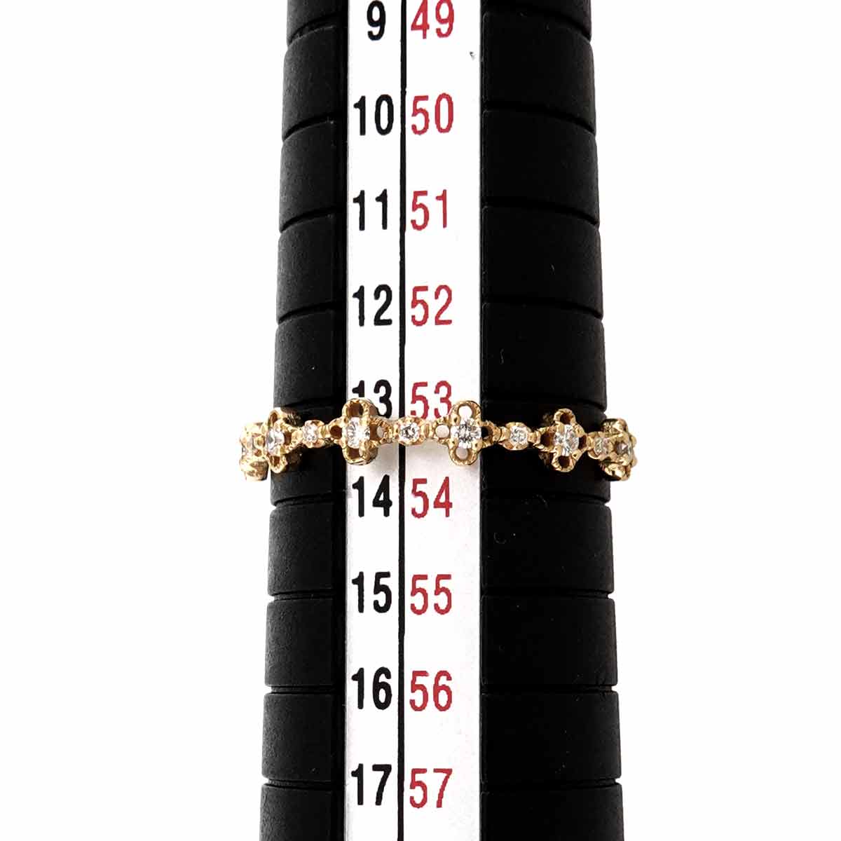 Diamond 0.10ct Ring 18K Yellow Gold 750 Size6.25-6.5(US)