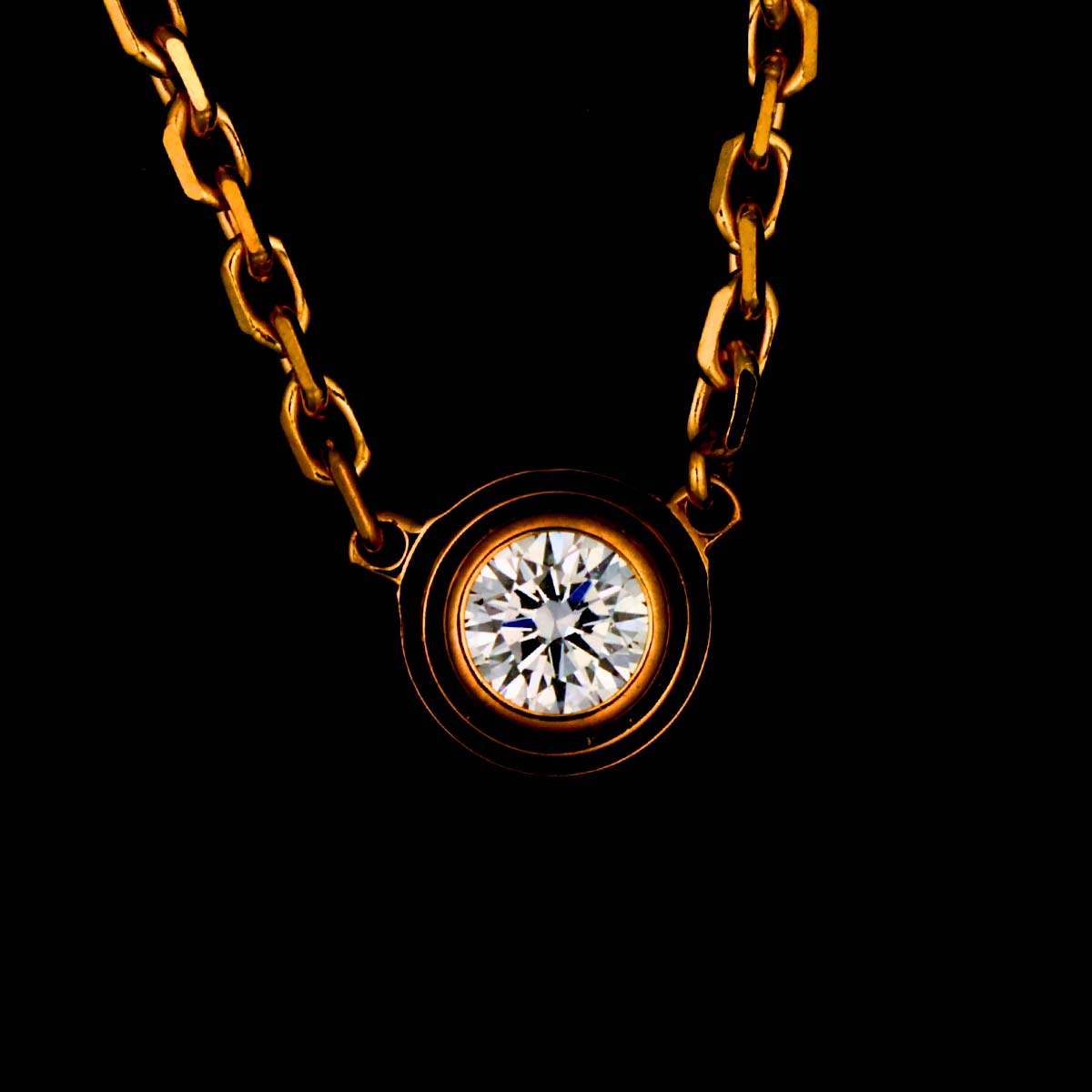 d Amour Diamond Necklace XS 18K Pink Gold 750