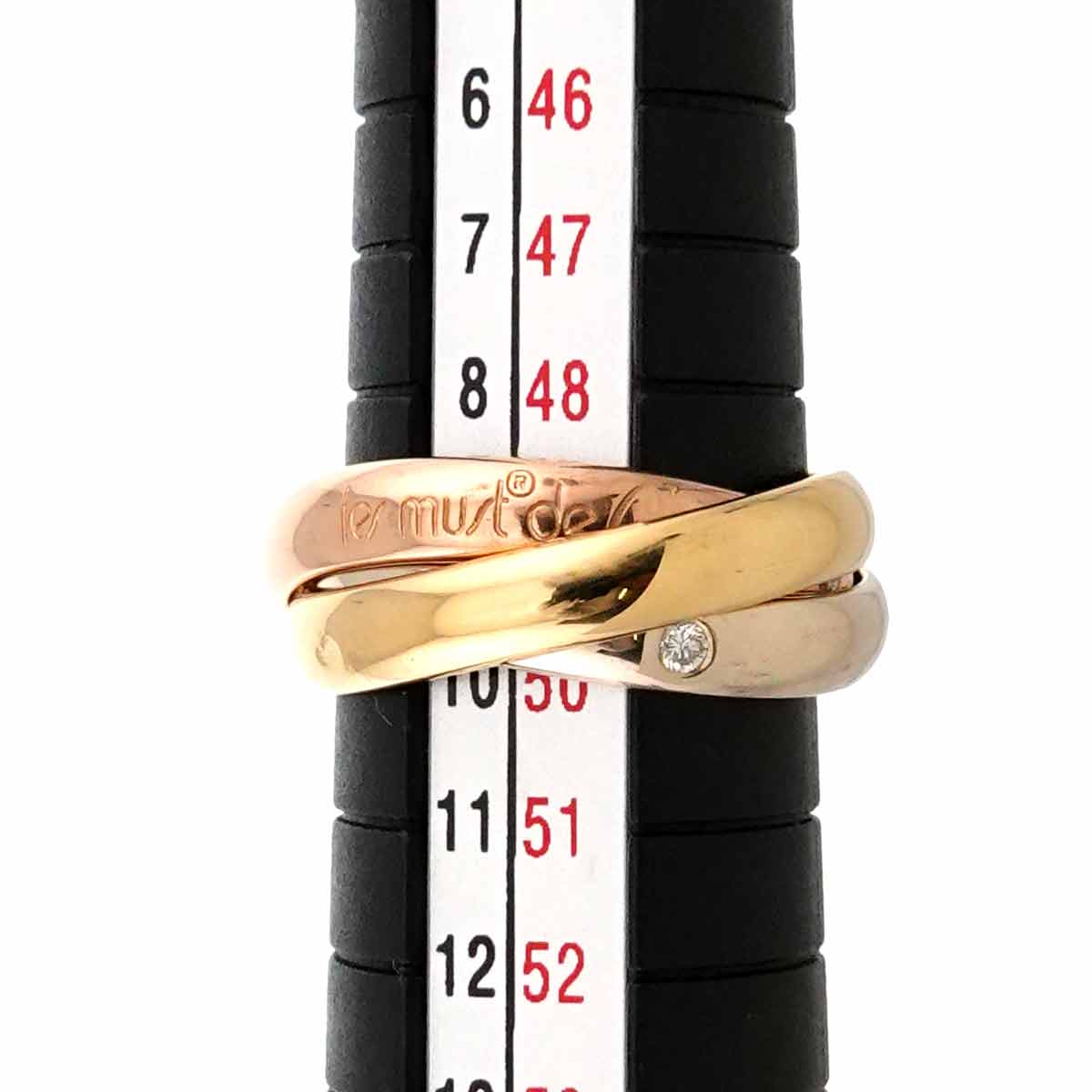 Trinity Diamond 3P Ring 18K YG WG PG 750 Size49 4.75-5(US)