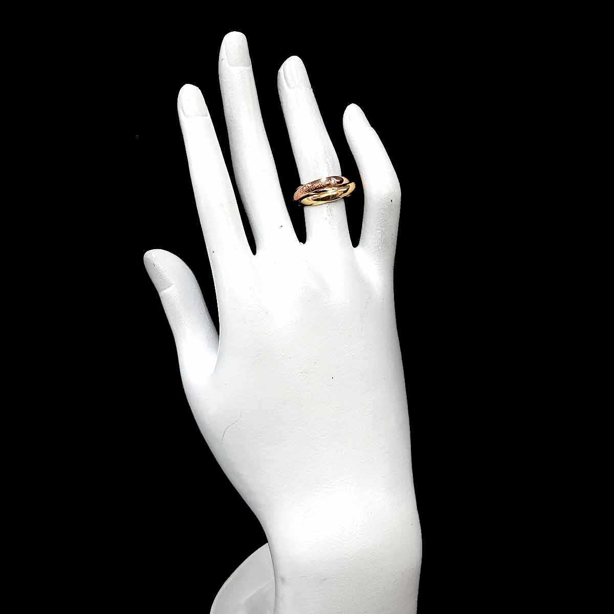 Trinity Diamond 3P Ring 18K YG WG PG 750 Size49 4.75-5(US)