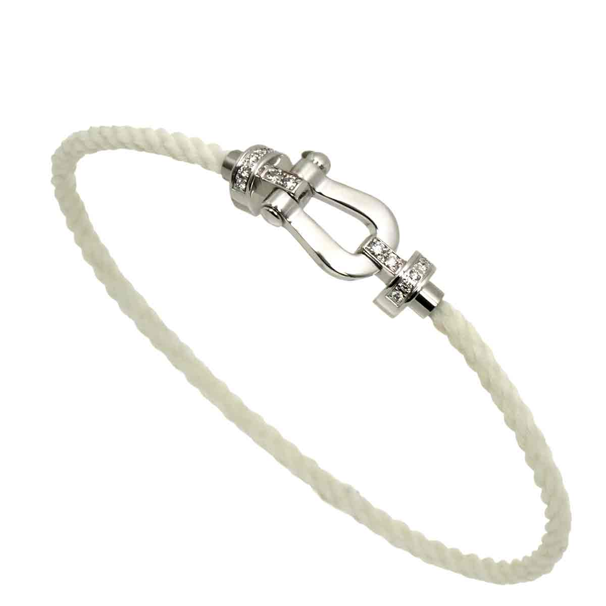 Force 10 MM Half Diamond Bracelet 18K WG 750 Steel size17