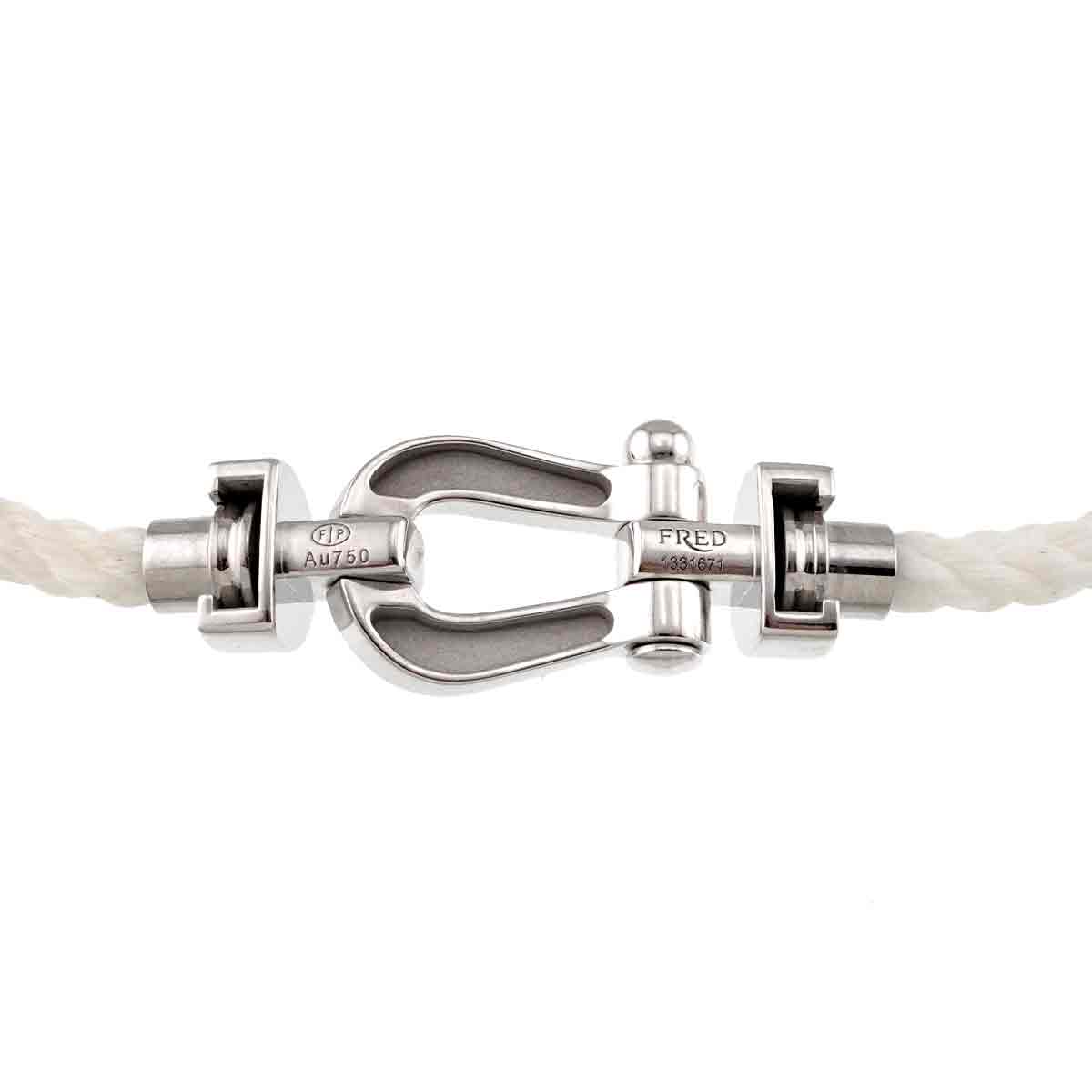 Force 10 MM Half Diamond Bracelet 18K WG 750 Steel size17