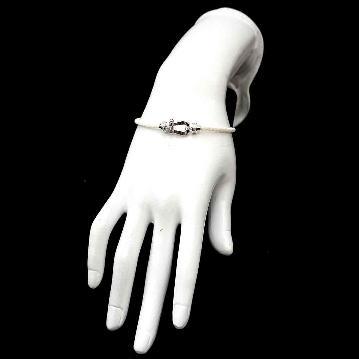 Force 10 MM Half Diamond Bracelet 18K WG 750 Steel size17