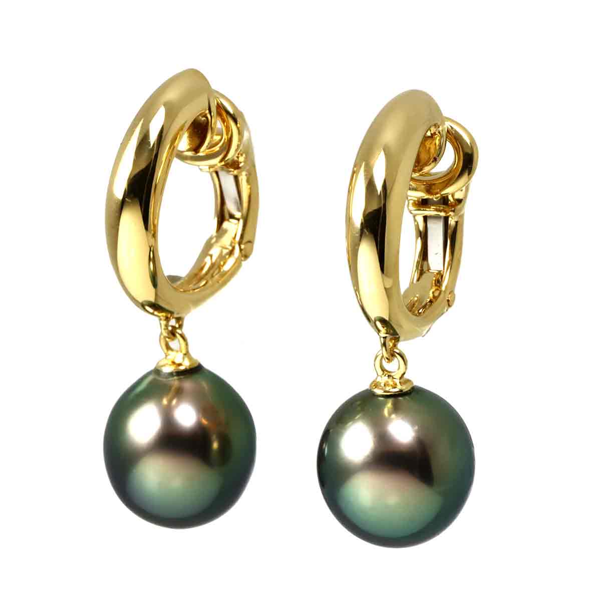 South Sea pearl 10.0mm Earrings Clip on 18K YG 750