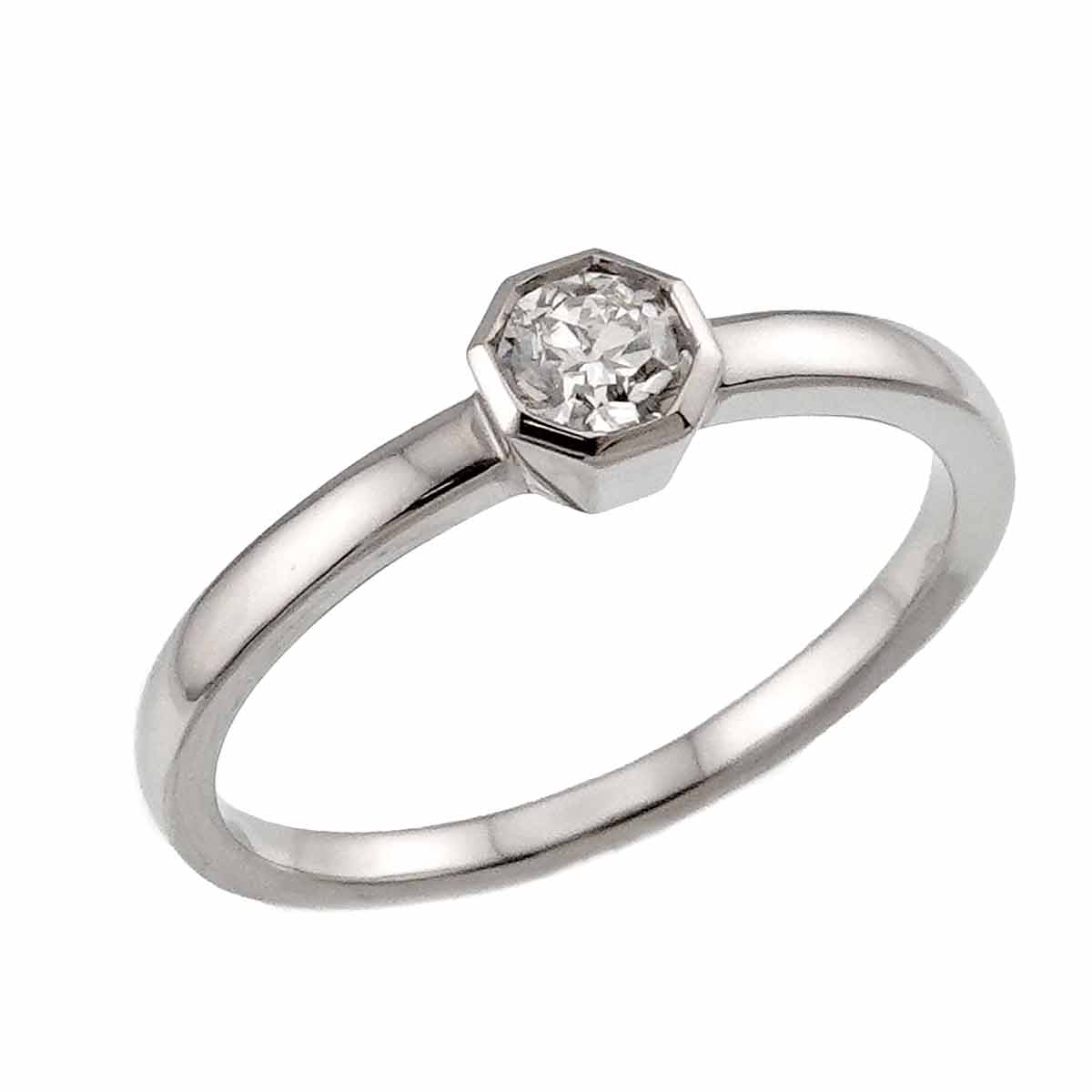 Diamond 0.207ct H/SI1 Ring Pt Platinum size5.5-5.75(US)