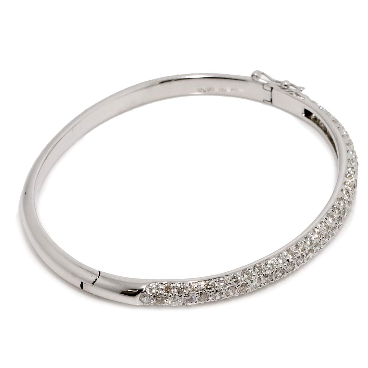 Diamond 2.50ct Bracelet 18K K18 WG White Gold 750