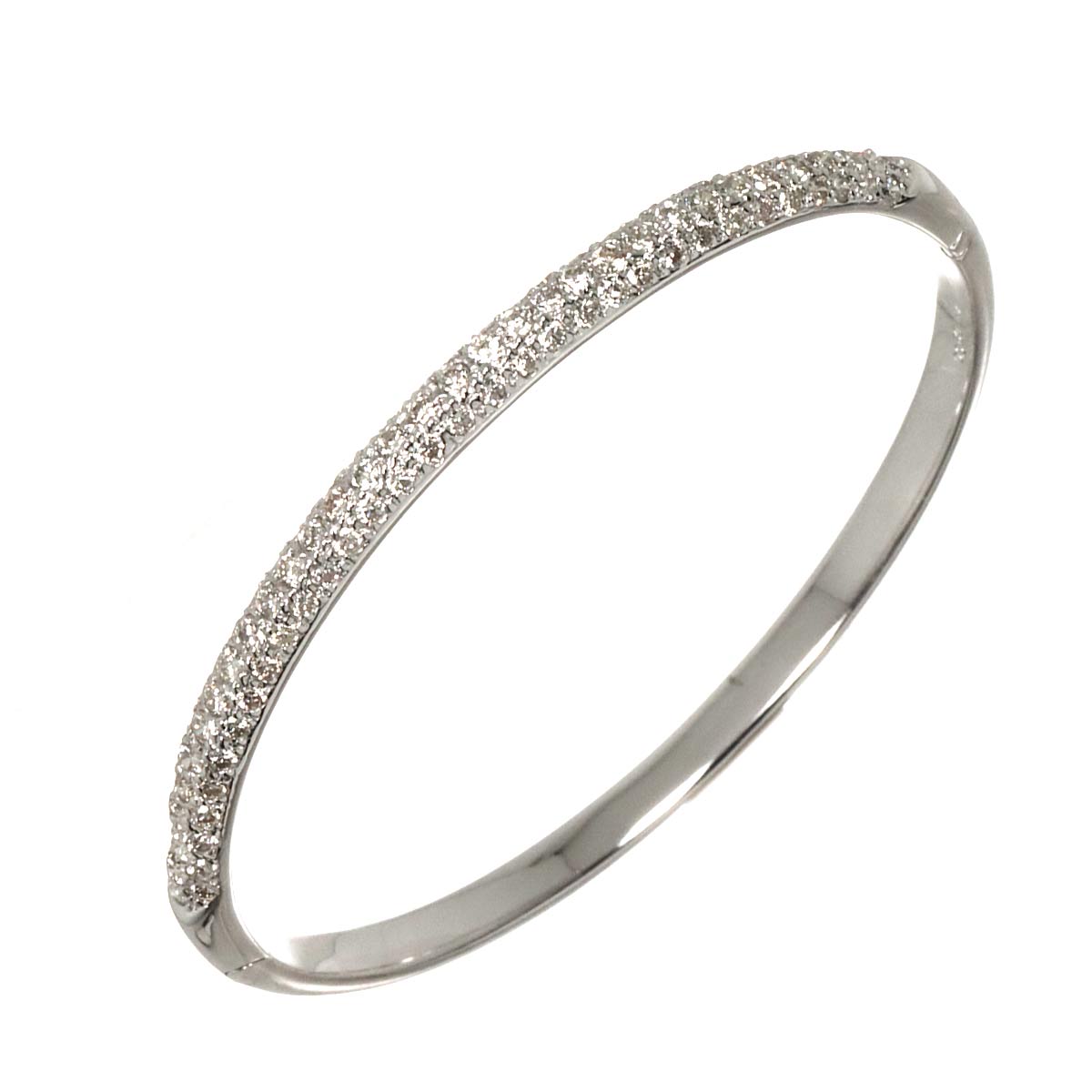 Diamond 2.50ct Bracelet 18K K18 WG White Gold 750