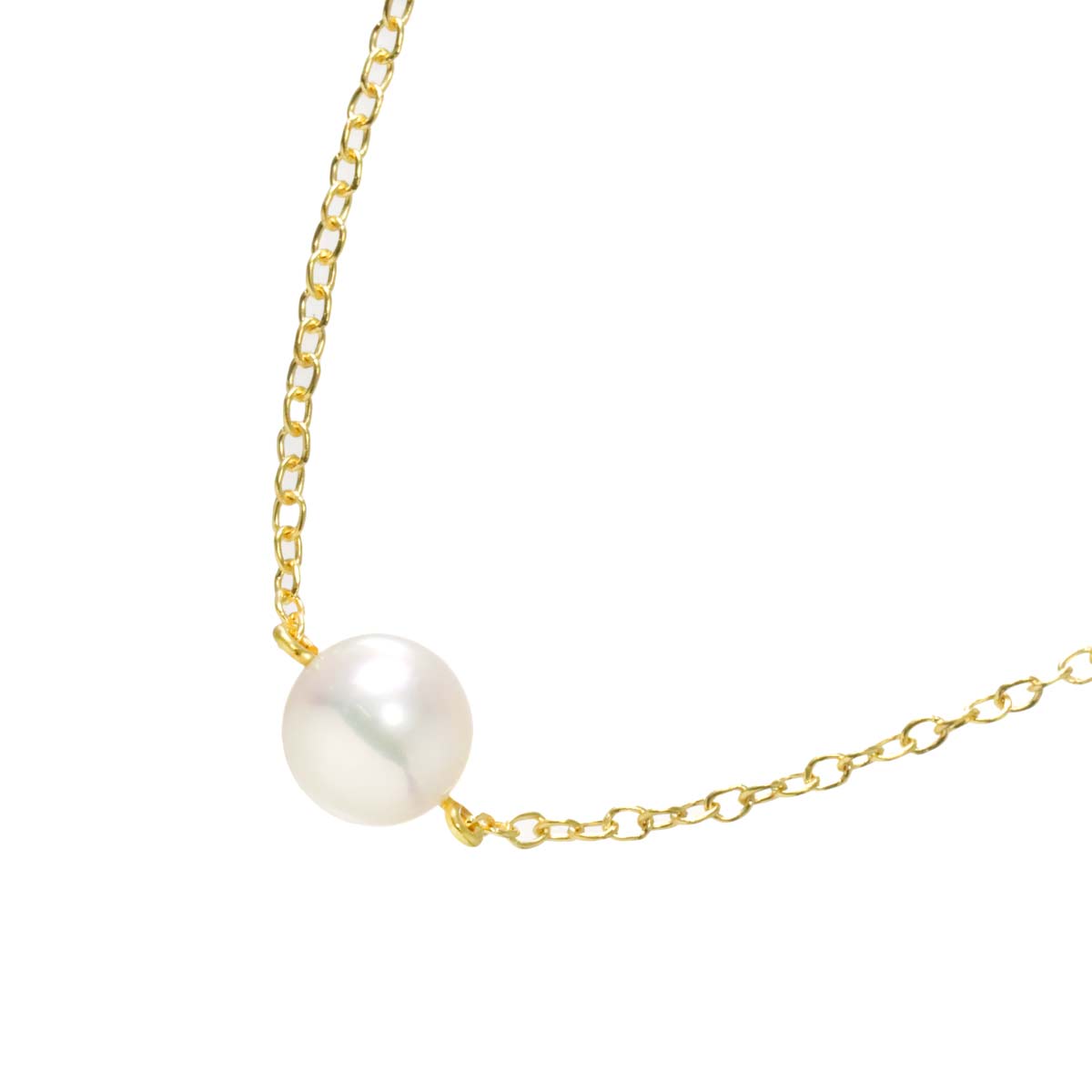 Akoya Pearl 6.6mm Necklace 18K YG 750