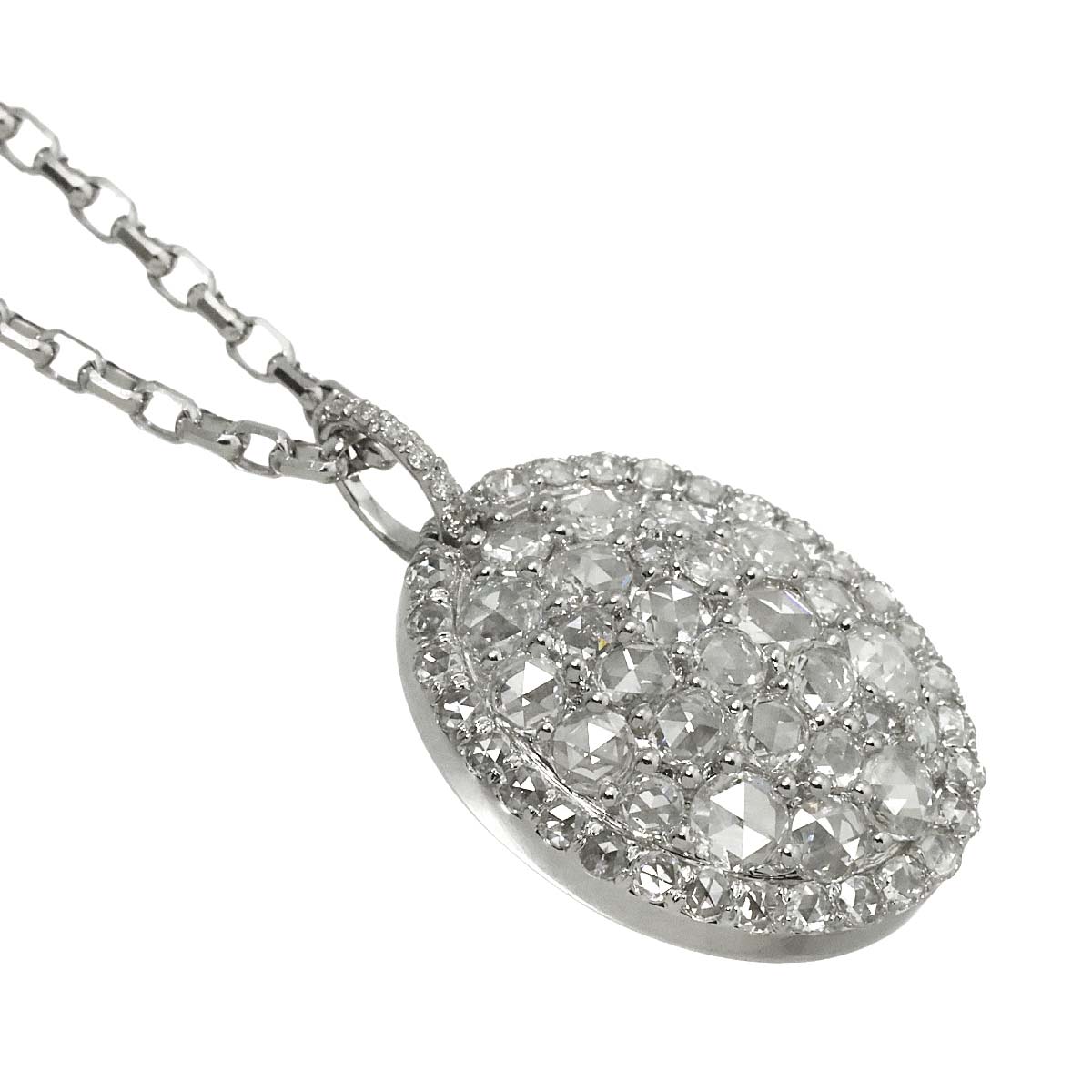 Diamond 1.80ct Necklace 18K WG White Gold 750