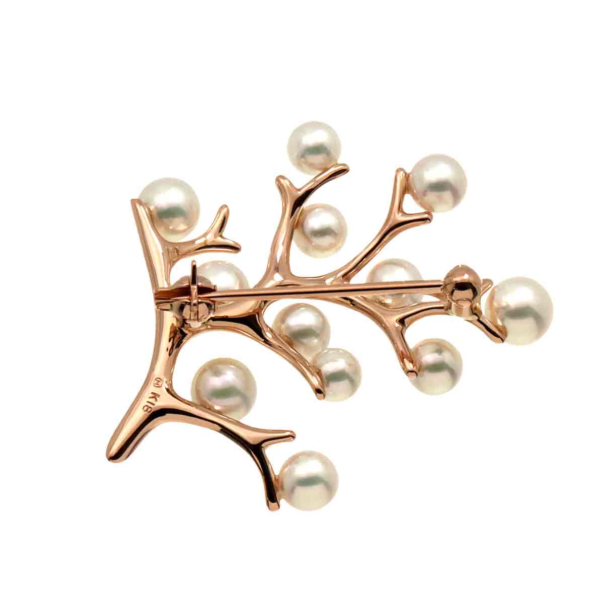 Akoya pearl 5.2-4.0mm Brooch 18K PG 750