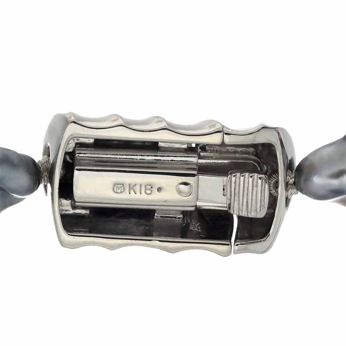 Baroque Pearl Necklace 18K White Gold 750