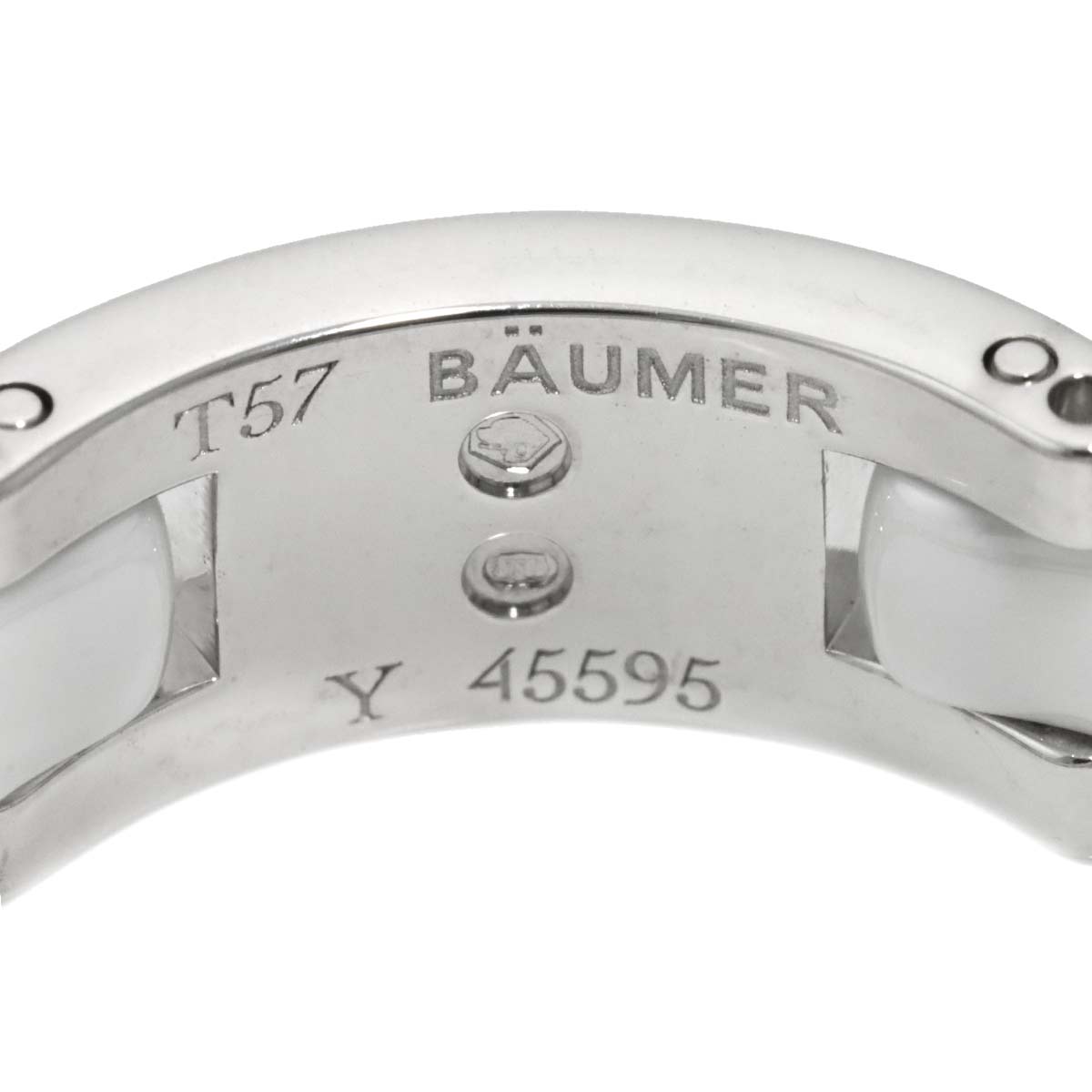 ULTRA MM Diamond Ring Ceramic 18K WG 750 Size57 7.75-8(US)