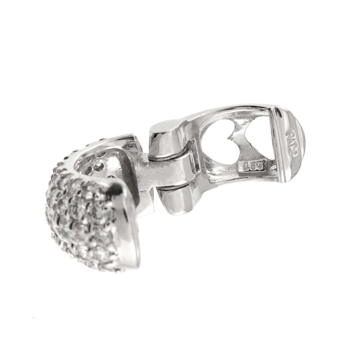 Diamond 0.60ct/0.60ct Earrings Clip on 18K WG 750