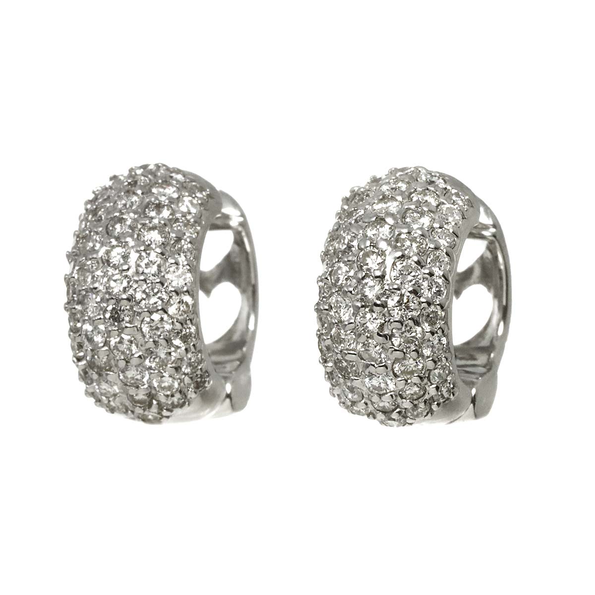 Diamond 0.60ct/0.60ct Earrings Clip on 18K WG 750