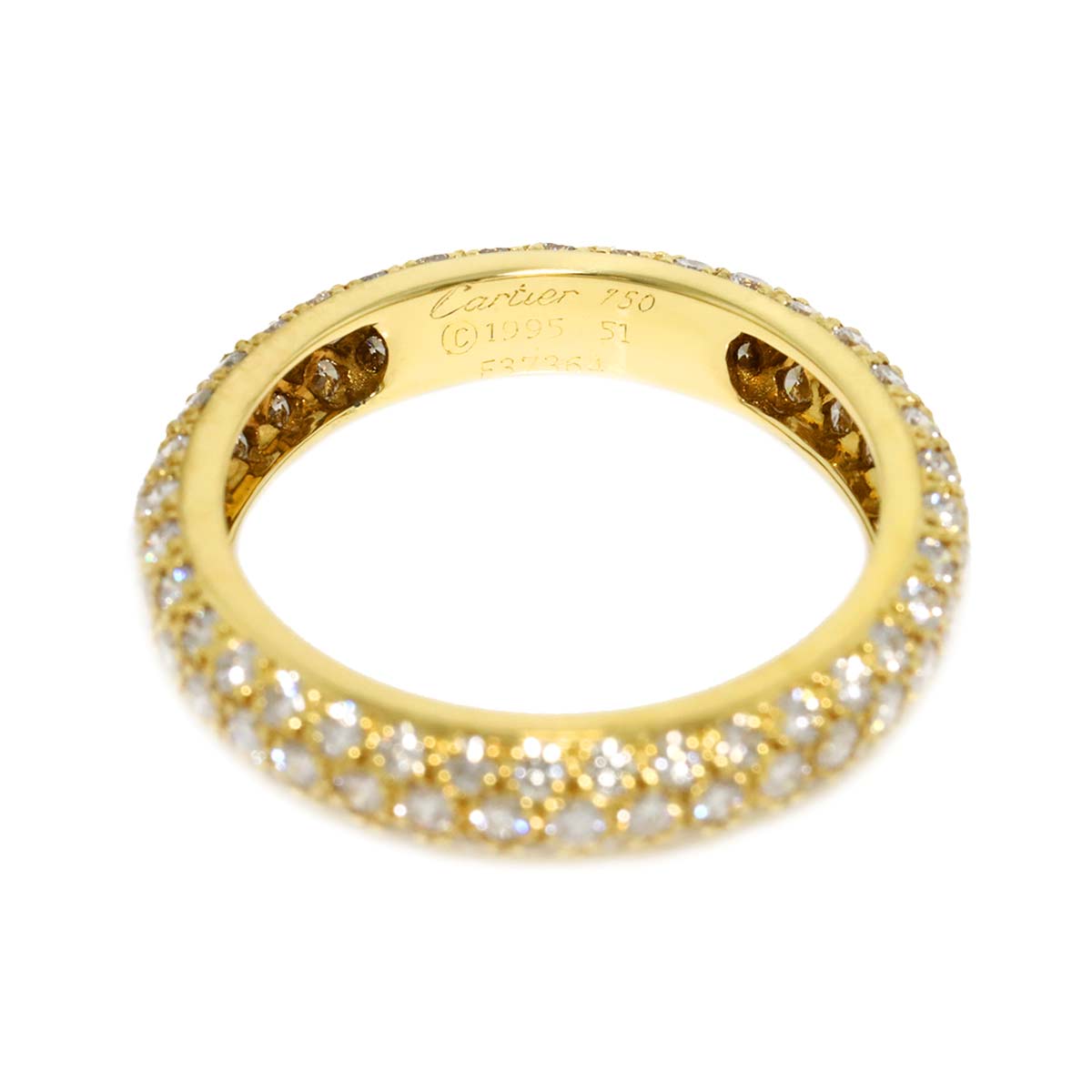 Diamond Ring 18K YG 750 size51 5.5-5.75(US)