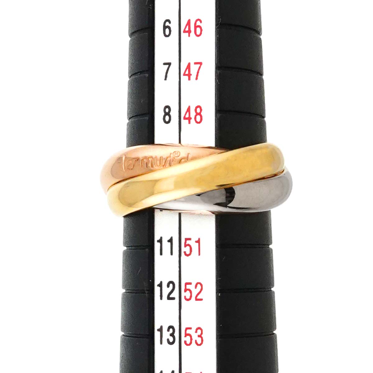 Trinity MM Ring 18K YG WG PG 750 Size50 5-5.25(US)