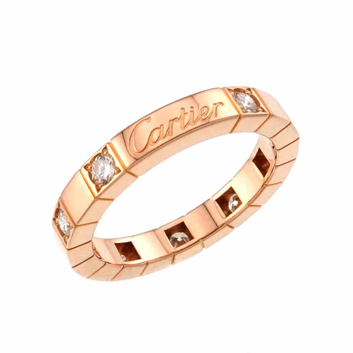 Lanieres Diamond Ring 18K PG 750 size50 5.25(US)