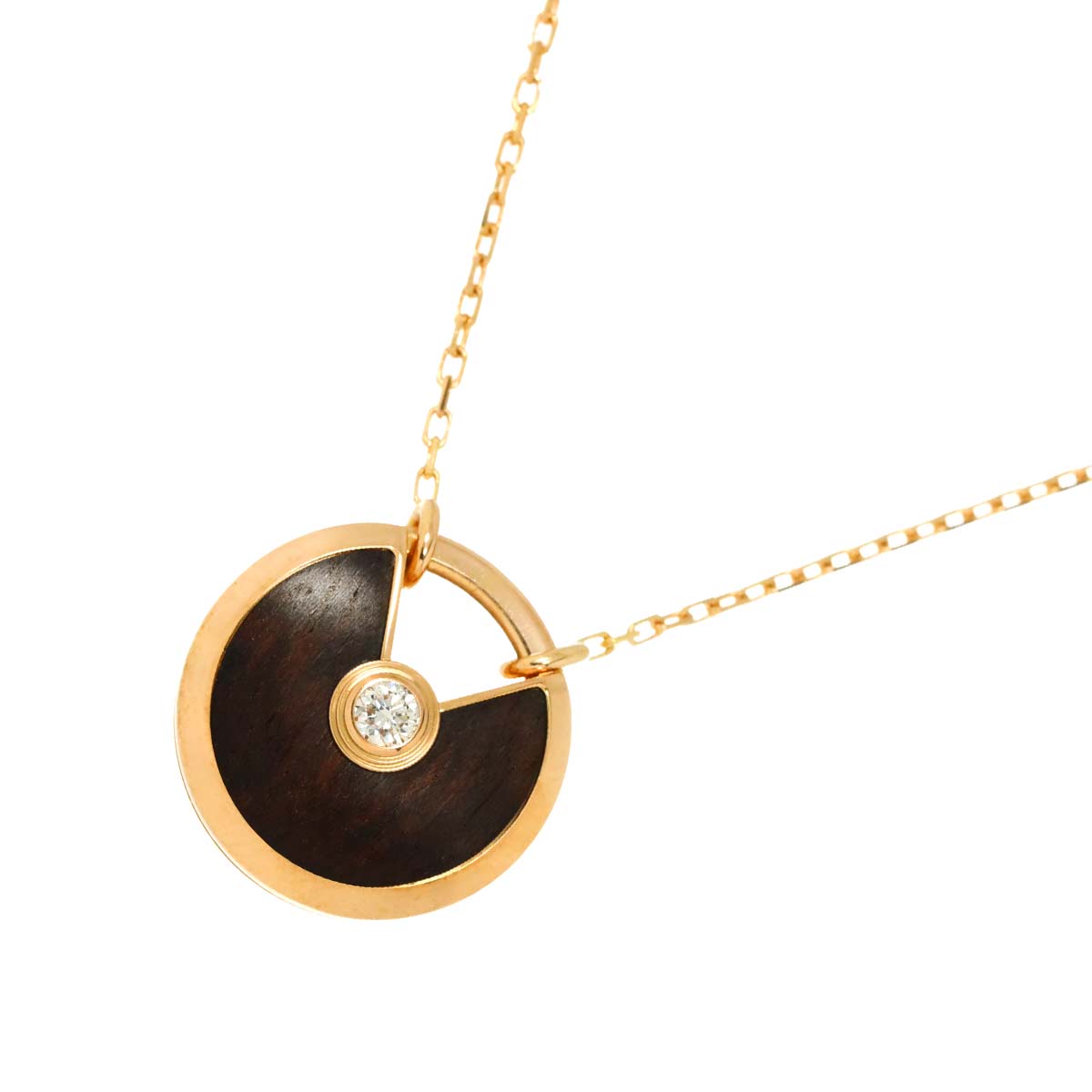 AMULETTE Snakewood Diamond Necklace 18K PG 750