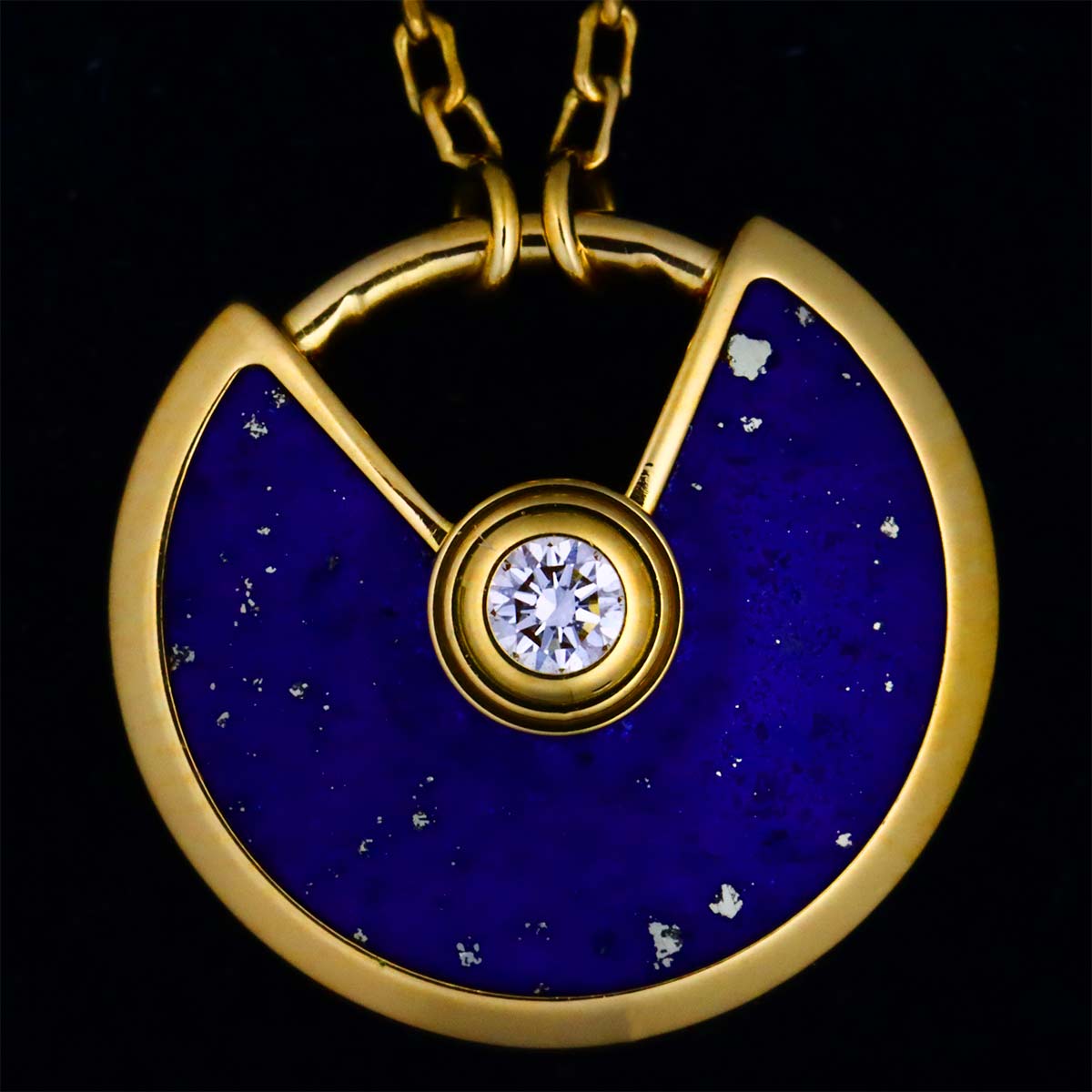 AMULETTE SM Mother of Pearl MOP Diamond Necklace 18K YG 750