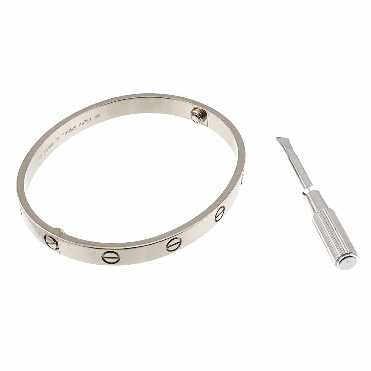 Love Bracelet Bangle 18K WG 750 Size18