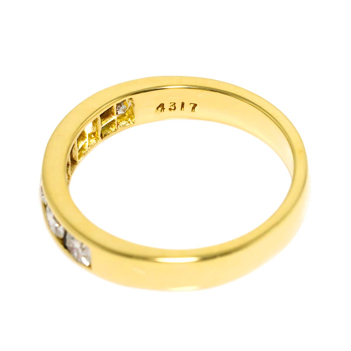 Sapphire Diamond Ring 18K YG 750 size5.75-6(US)