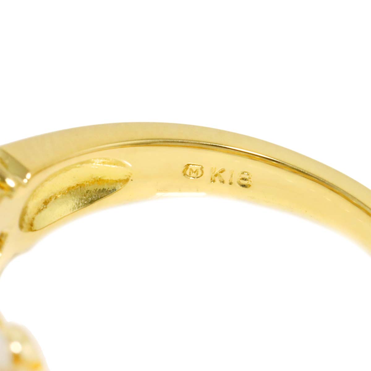 Baby Pearl 4.0-3.3mm Ring 18K YG 750 Size6.25-6.5(US)