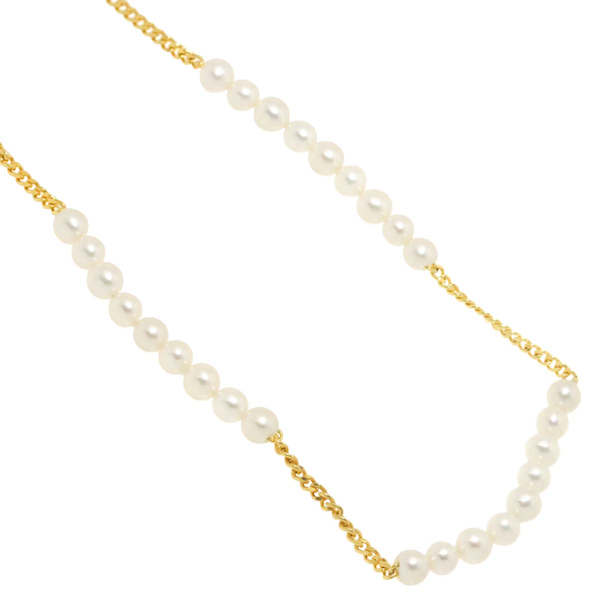 Akoya Pearl 4.8-4.5mm Necklace 18K YG 750