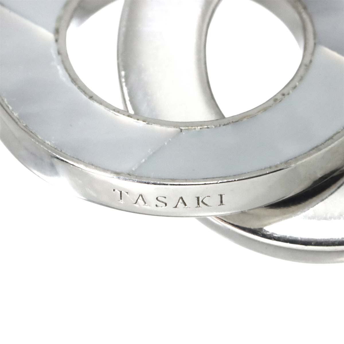 MOP Akoya Pearl 7.1-6.3mm Diamond 0.01ct Necklace 18K WG 750