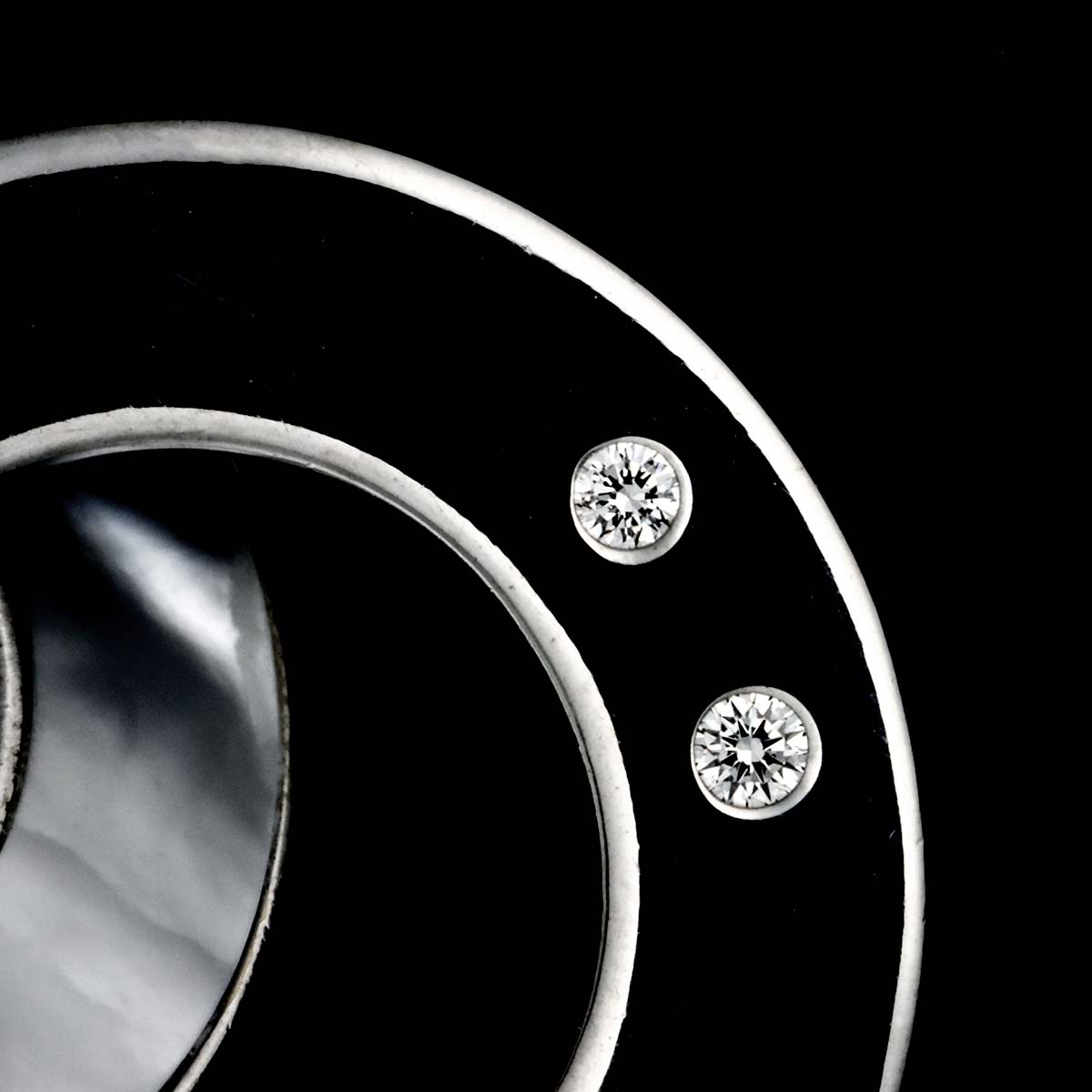 MOP Akoya Pearl 7.1-6.3mm Diamond 0.01ct Necklace 18K WG 750