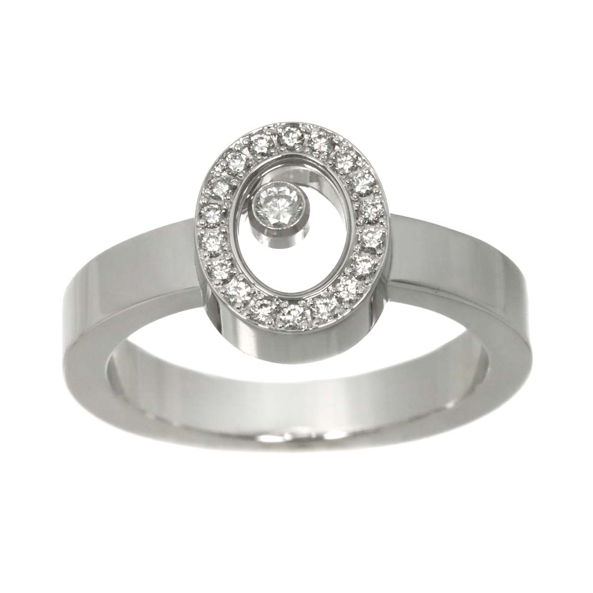 Happy Diamond Ring 18K WG 750 Size6(US)