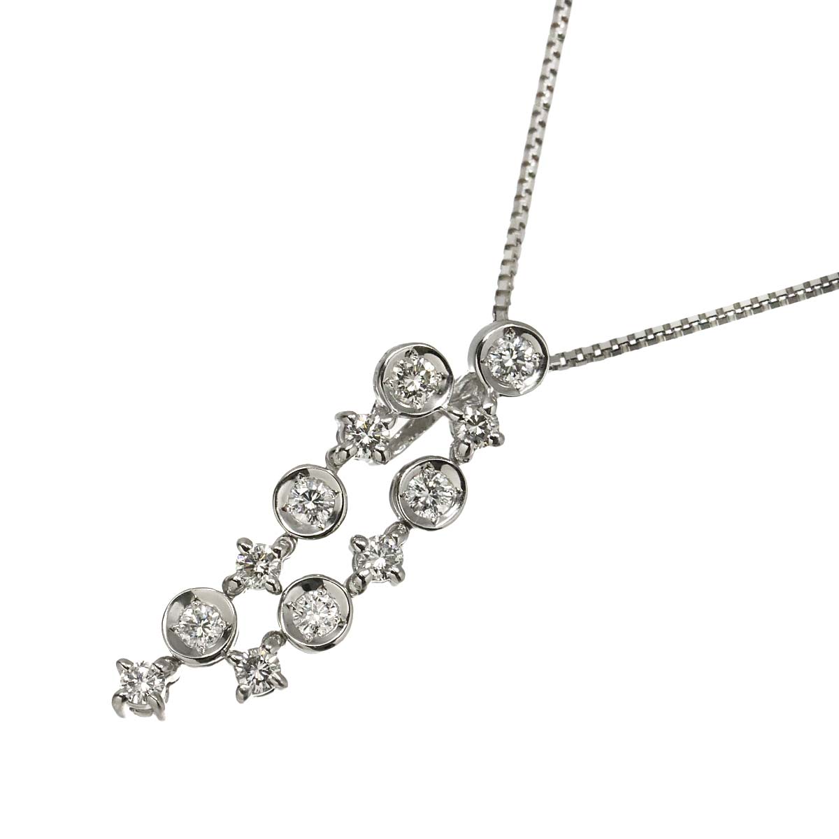 Diamond 0.50ct Necklace White Gold 750
