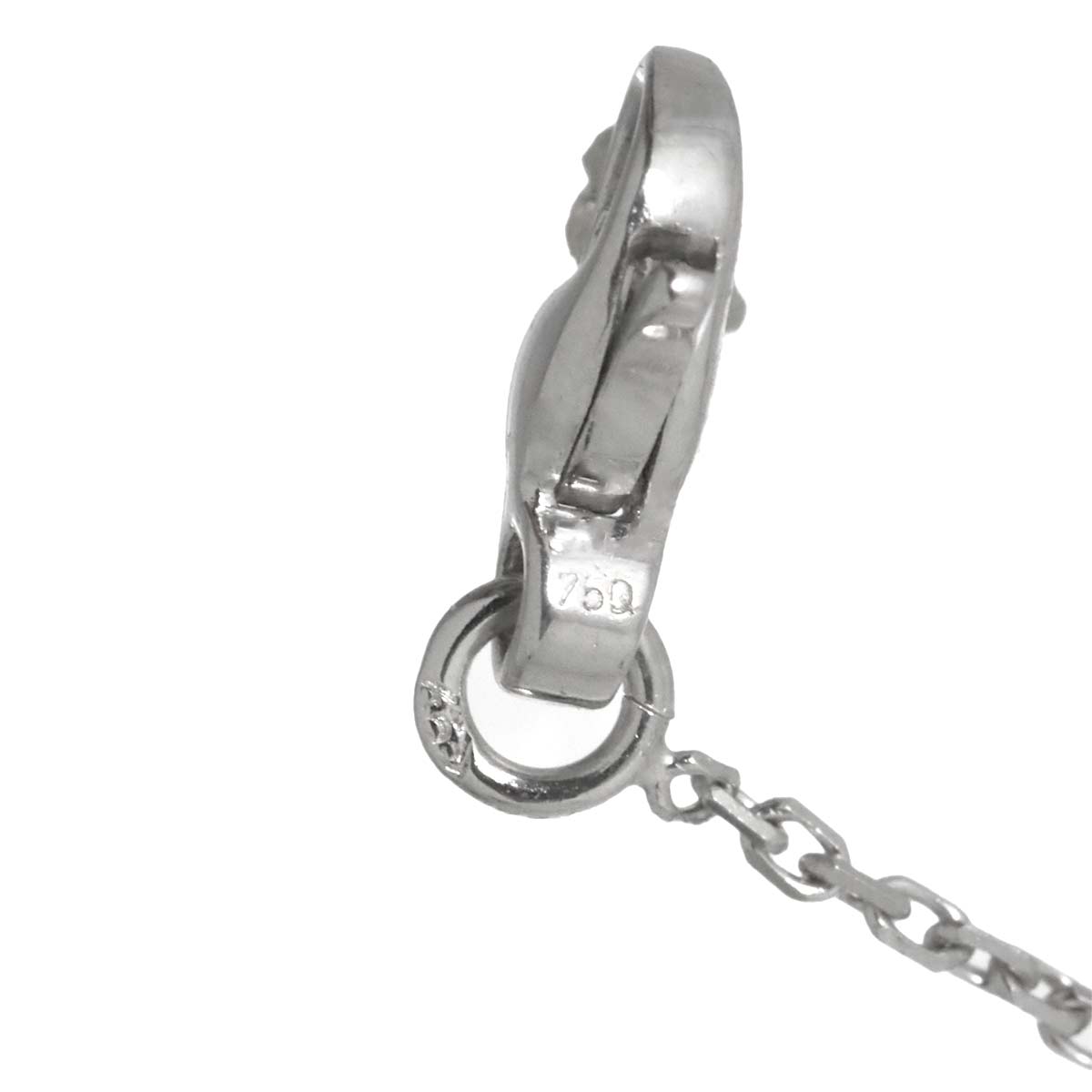 Liens Mini Diamond Necklace 18K WG White Gold 750