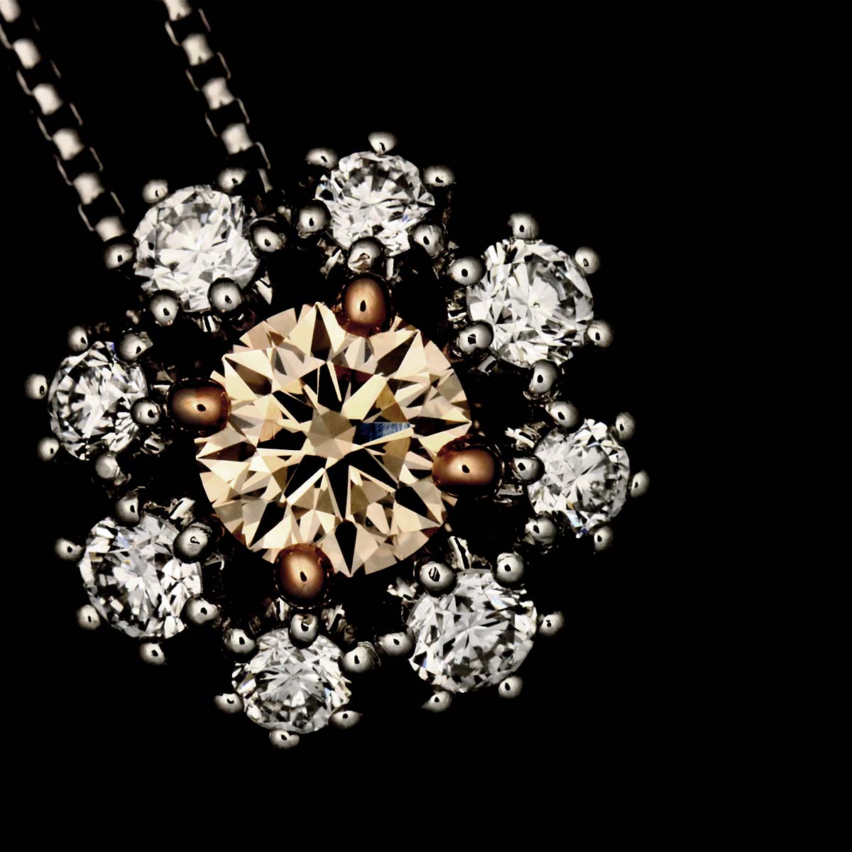 BrownDiamond 0.30ct Diamond 0.30ct Necklace 18K BD 750 Pt