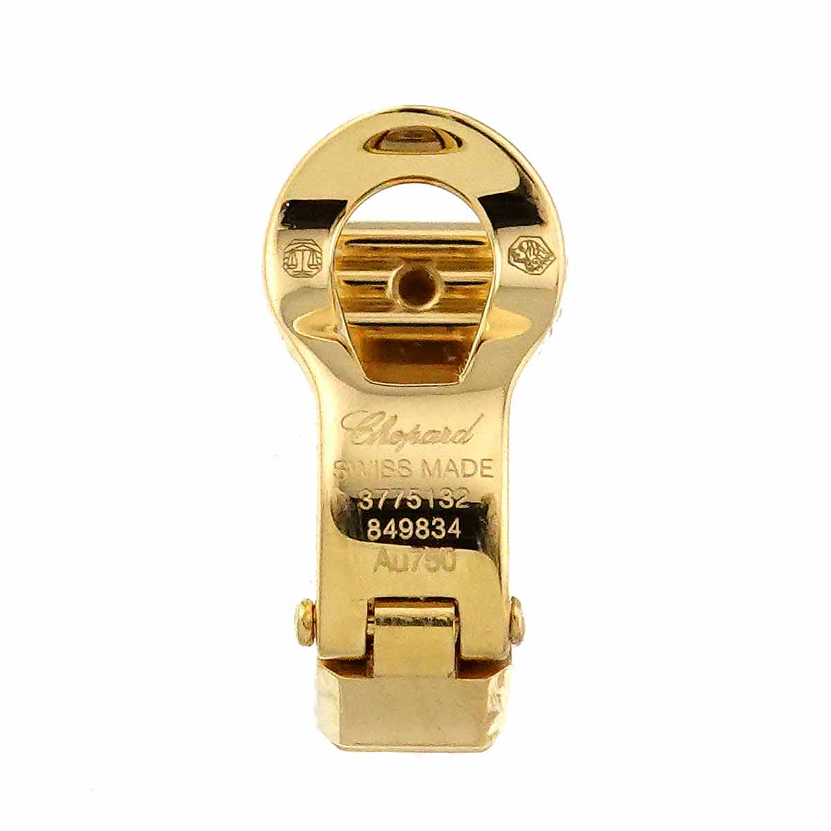 Ice cubes Earring Clip on 18K YG 750 One Piece only