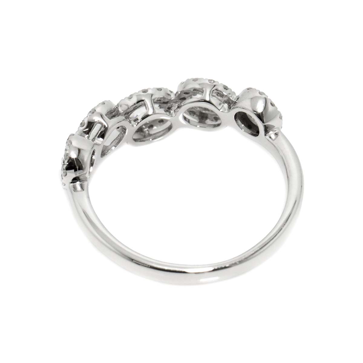 Diamond 0.60ct Ring 18K K18 WG White Gold size6(US)