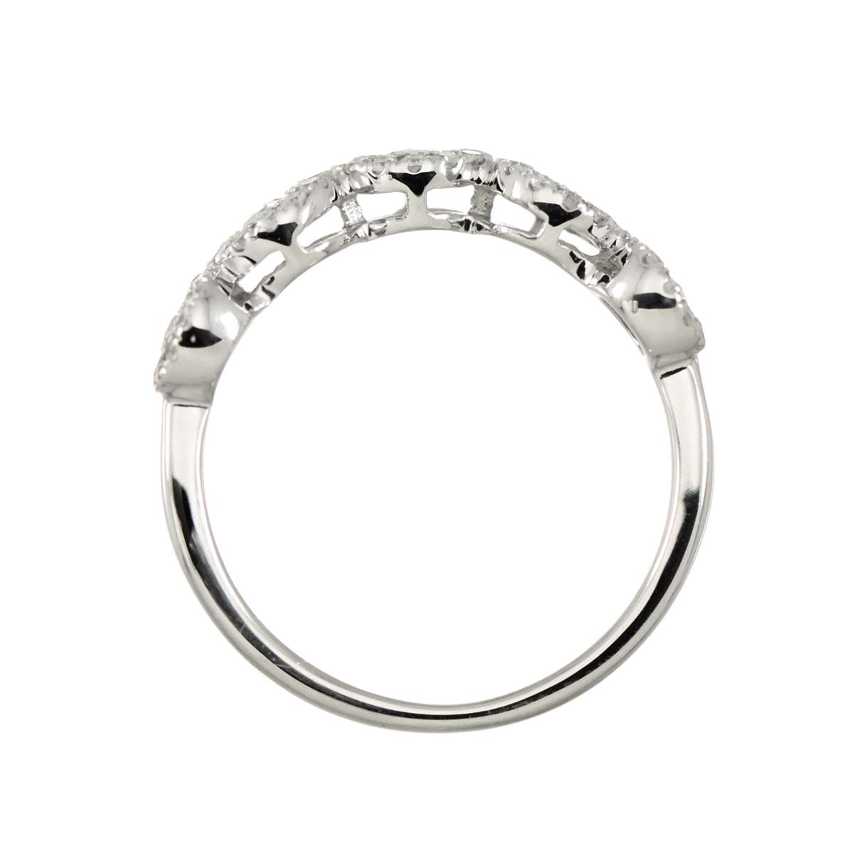 Diamond 0.60ct Ring 18K K18 WG White Gold size6(US)