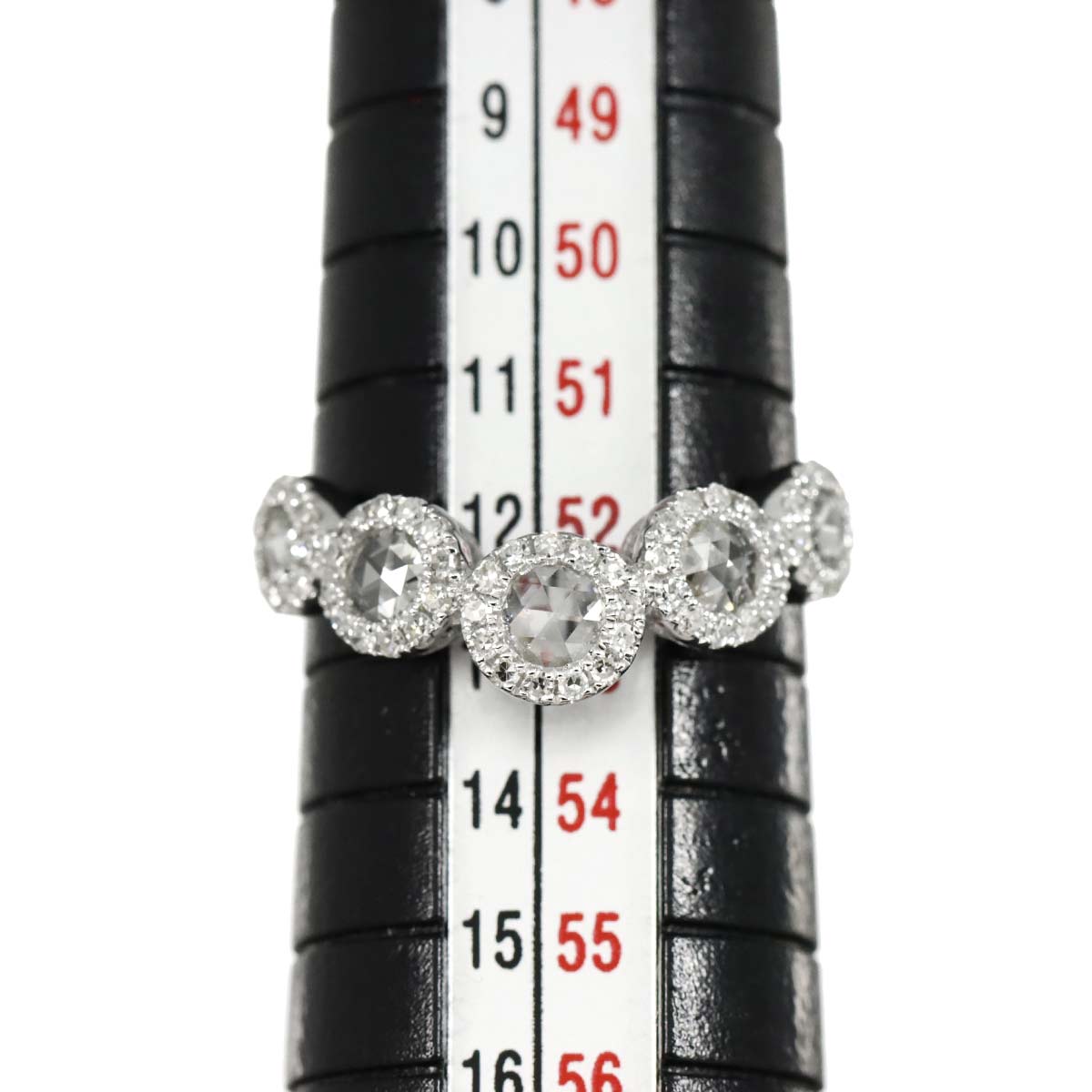 Diamond 0.60ct Ring 18K K18 WG White Gold size6(US)