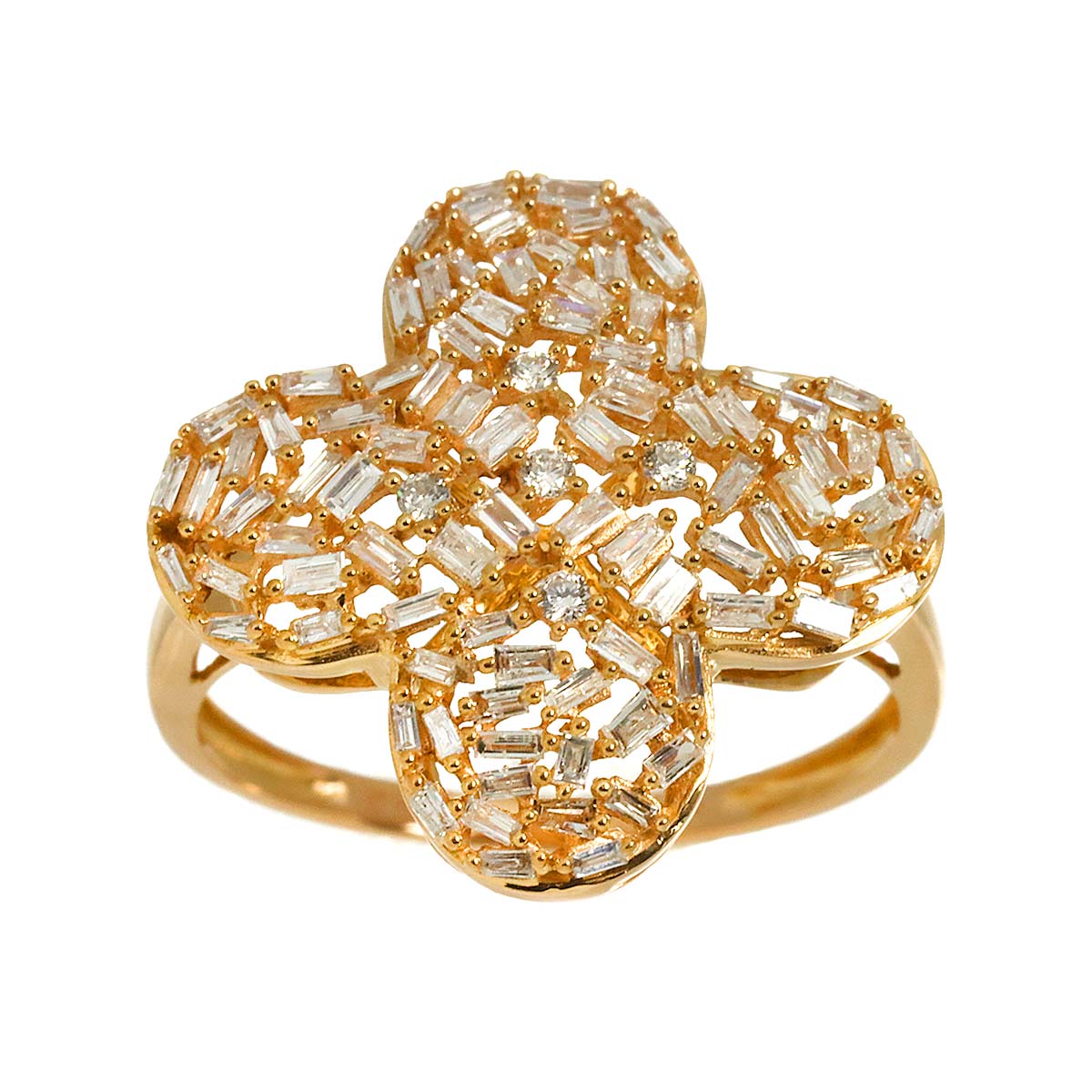 Diamond 0.50ct Ring 18K PG Pink Gold 750 Size7.5(US)