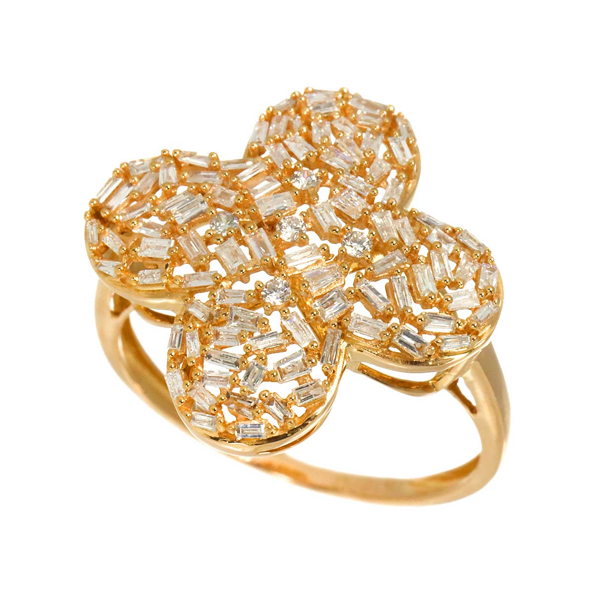 Diamond 0.50ct Ring 18K PG Pink Gold 750 Size7.5(US)