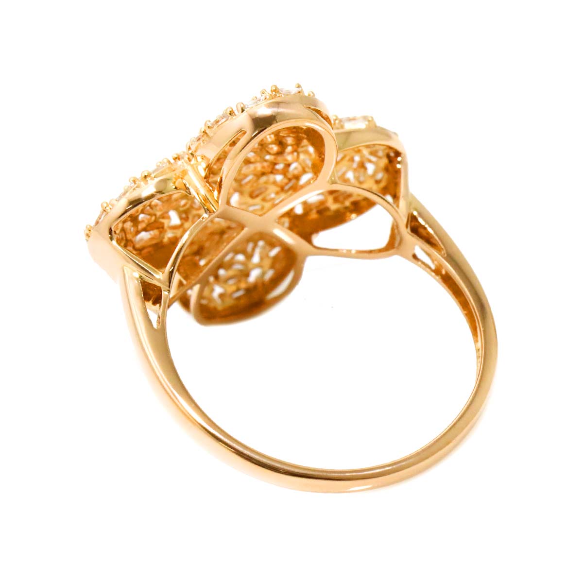 Diamond 0.50ct Ring 18K PG Pink Gold 750 Size7.5(US)