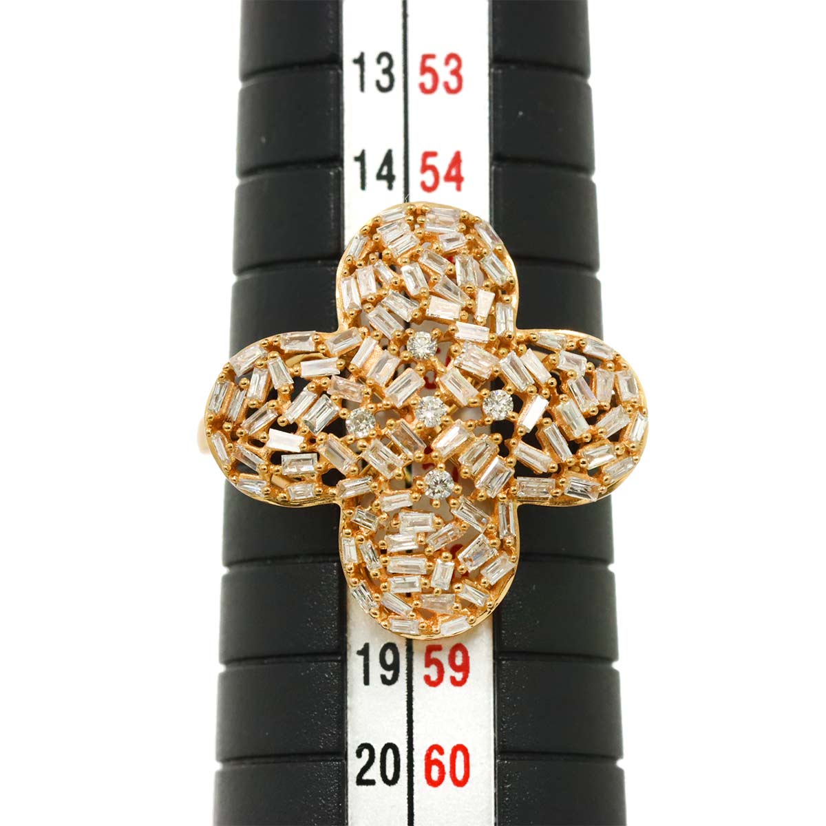 Diamond 0.50ct Ring 18K PG Pink Gold 750 Size7.5(US)