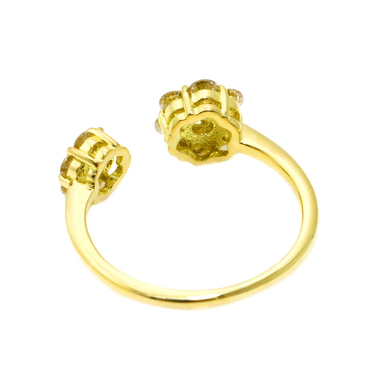 Diamond 0.45ct Ring 18K YG Yellow Gold 750 3.25(US)