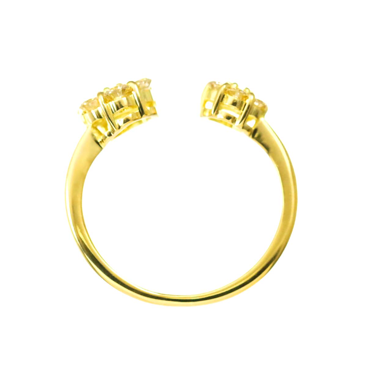 Diamond 0.45ct Ring 18K YG Yellow Gold 750 3.25(US)