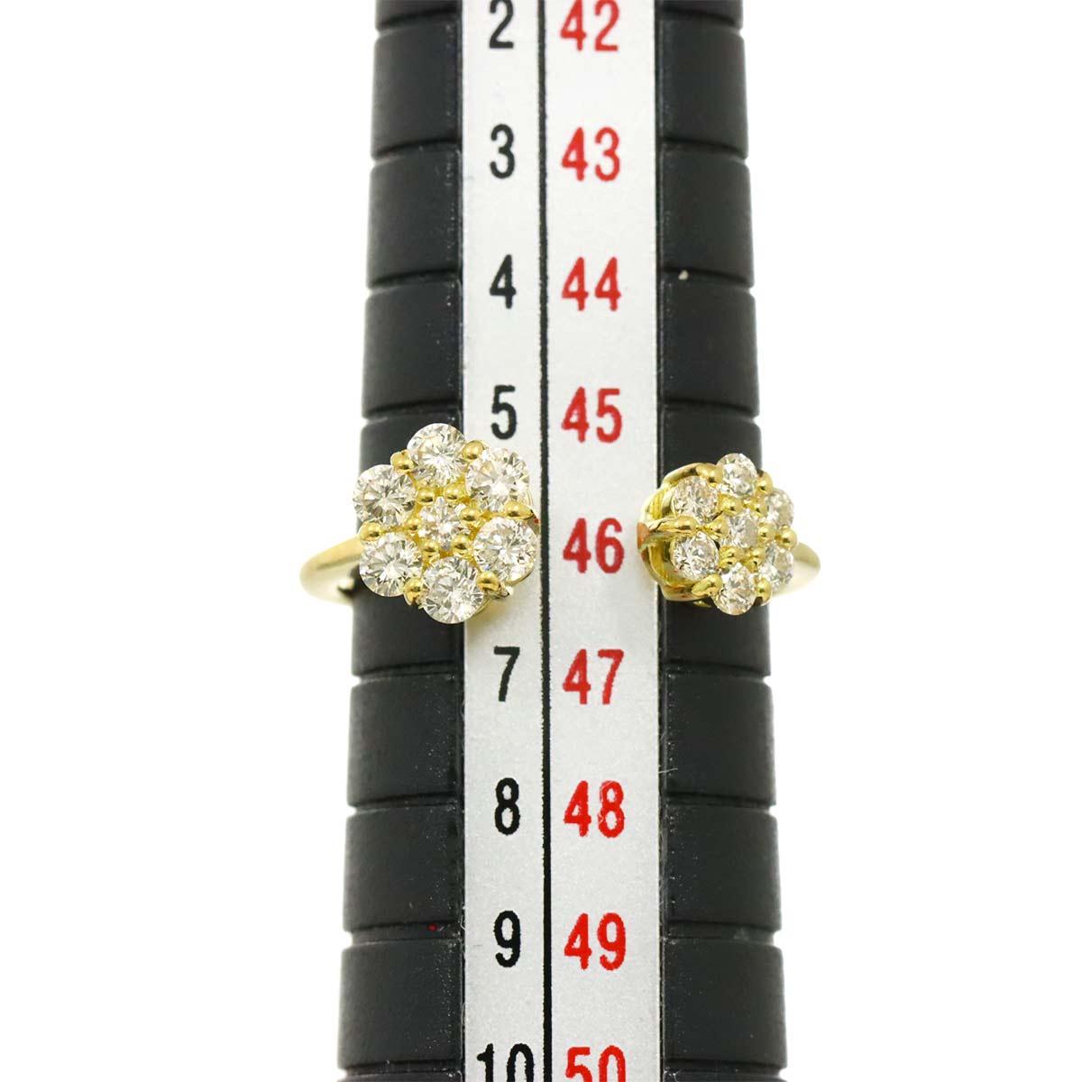 Diamond 0.45ct Ring 18K YG Yellow Gold 750 3.25(US)